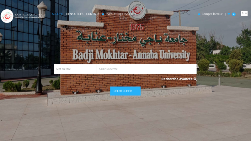 La Bibliothèque Numérique de l’Université Badji Mokhtar – Annaba